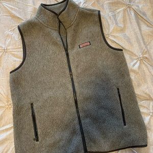 Grey Vineyard Vines Women’s Sherpa Harbor Vest Medium